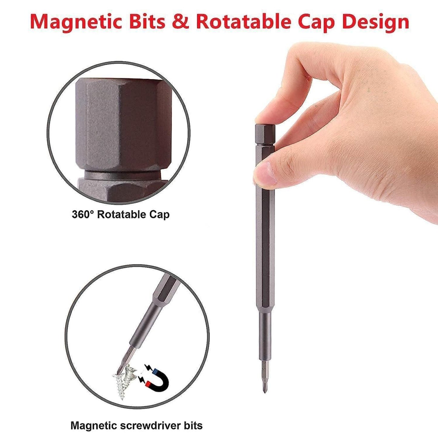 🔧 24-in-1 Precision Screwdriver Set (Magnetic Bit Kit)